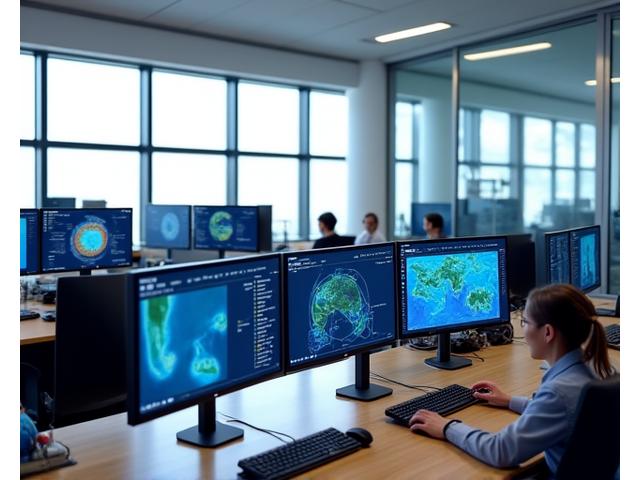 Viļņu Reģistrs komandas darba telpa ar modernām iekārtām un jūras skatu