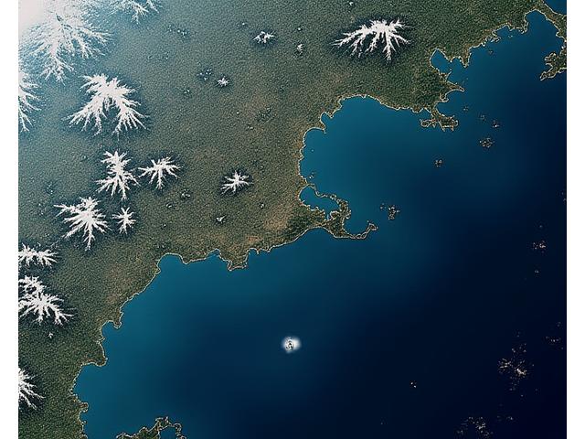 Zemes satelītu attēli ar Baltijas jūras piekrasti, kur redzamas krasta līnijas izmaiņas ilgākā laika periodā, izmantojot Sentinel un Landsat datus. Attēlā redzama datu un analīzes vizualizācija.